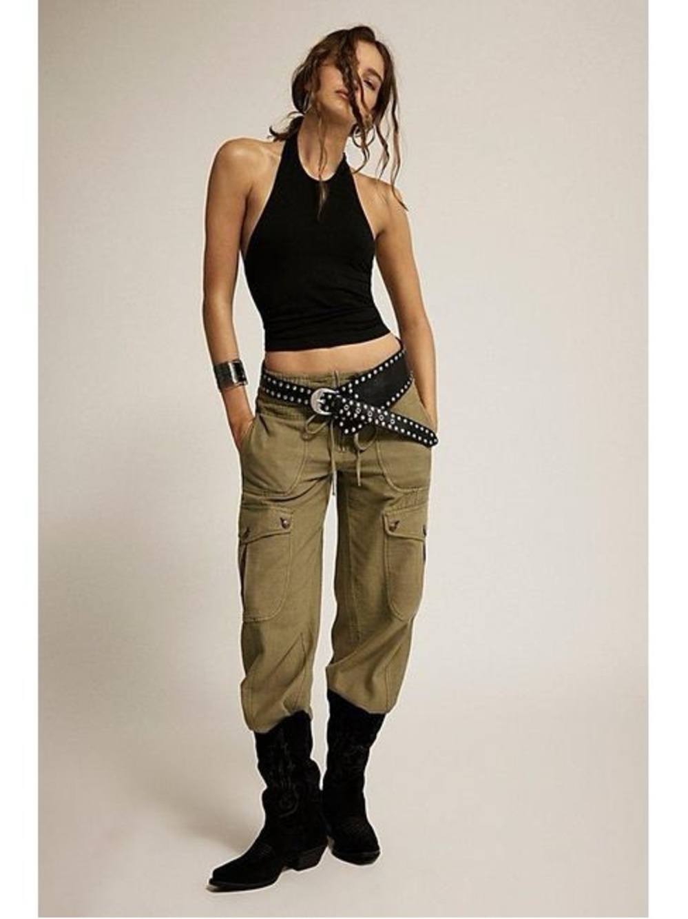 NWT! Free People We The Free Park Ave Pull On Cargo Pants Sz Large